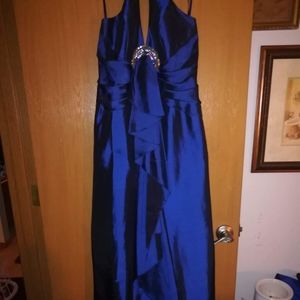 Jovani Blue Halter Formal Occasion Dress